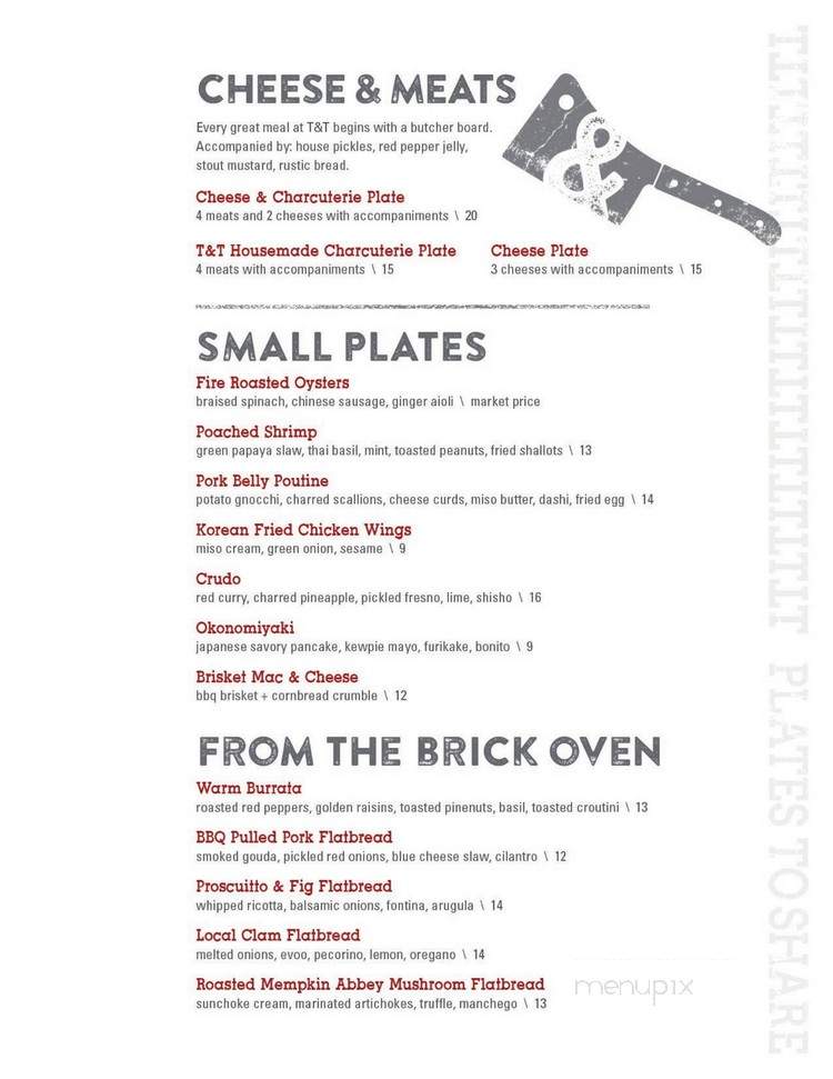 Tavern & Table - Mount Pleasant, SC menu_pic