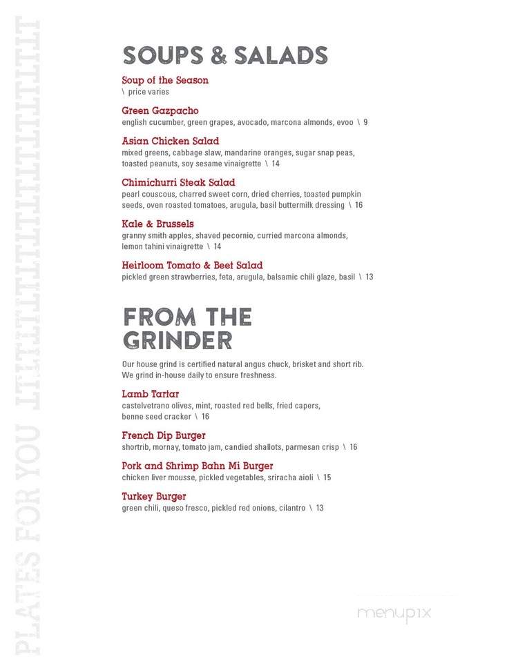 Tavern & Table - Mount Pleasant, SC menu_pic