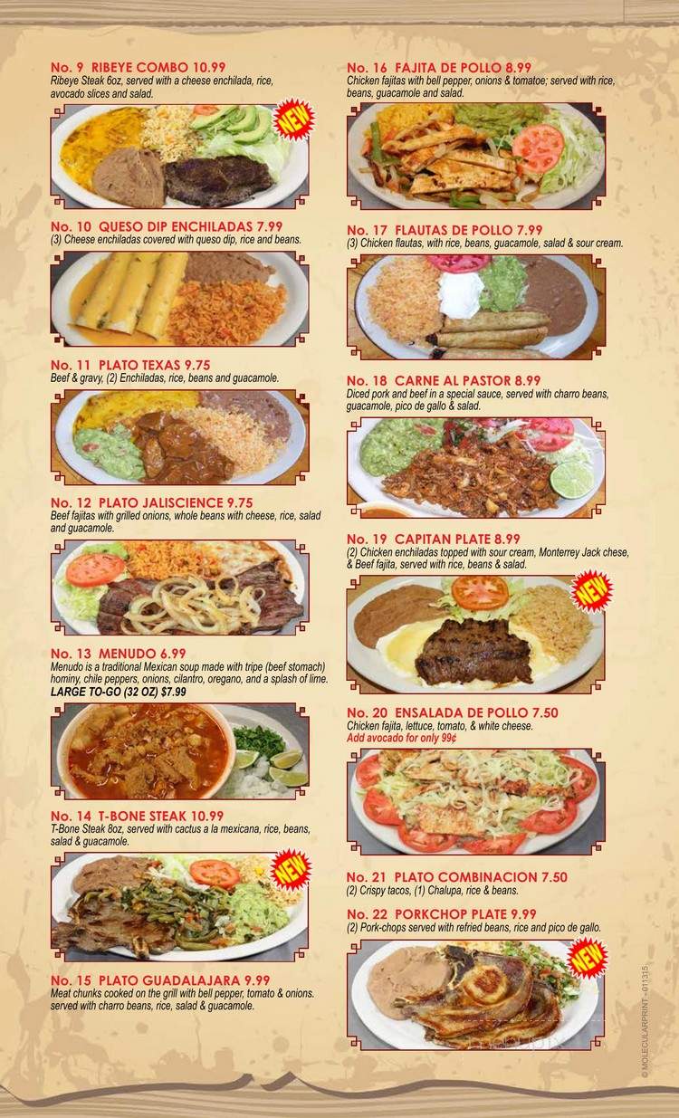 Taqueria Jalisco - Kenedy, TX menu_pic