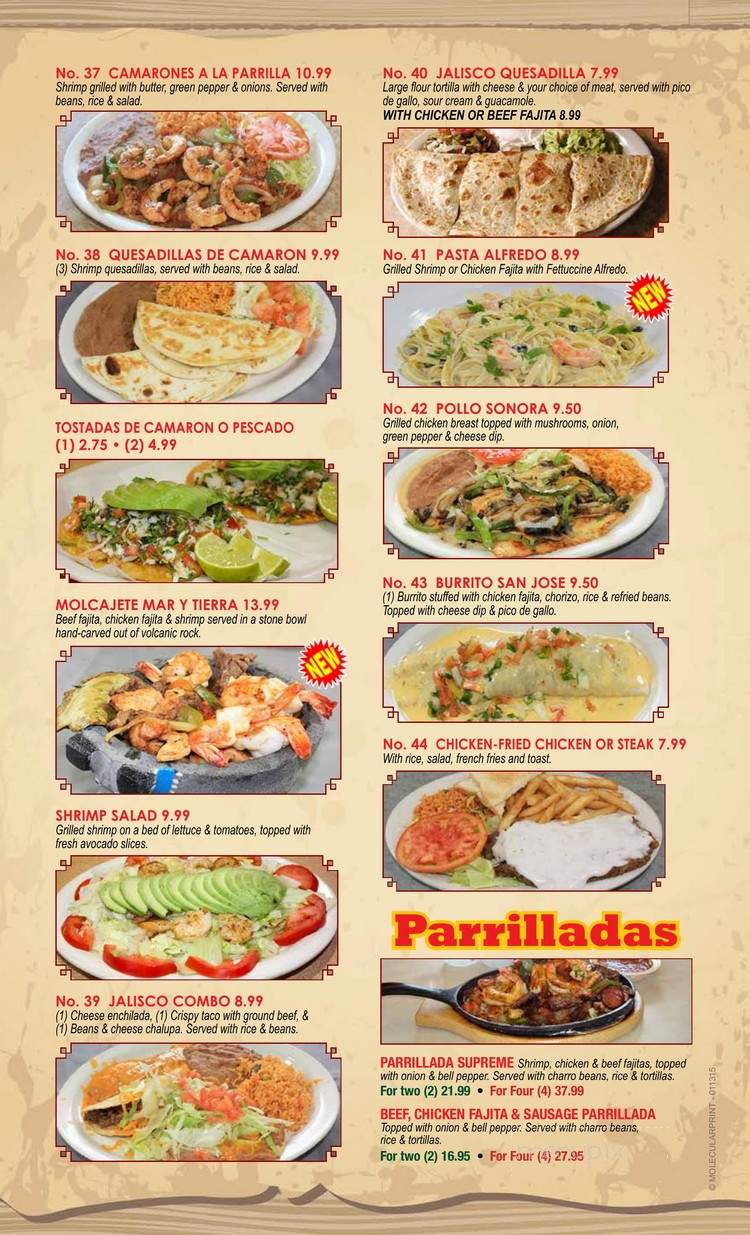 Taqueria Jalisco - Kenedy, TX menu_pic