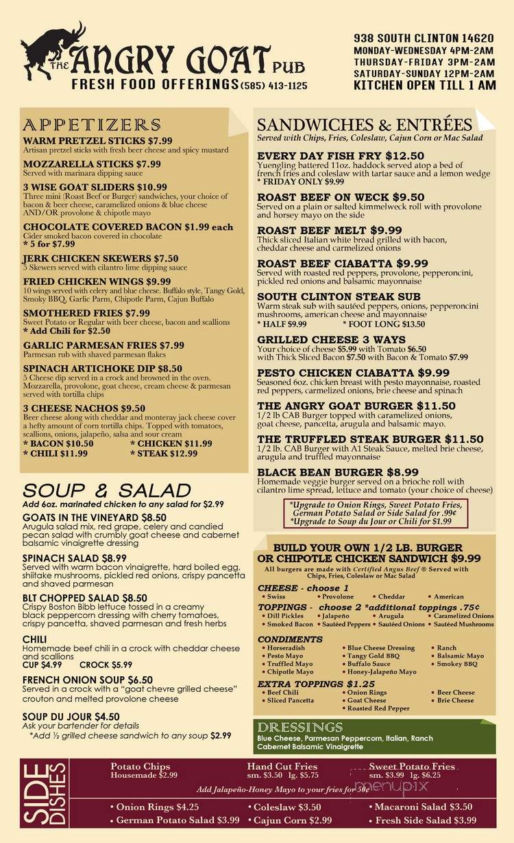 The Angry Goat Pub - Rochester, NY