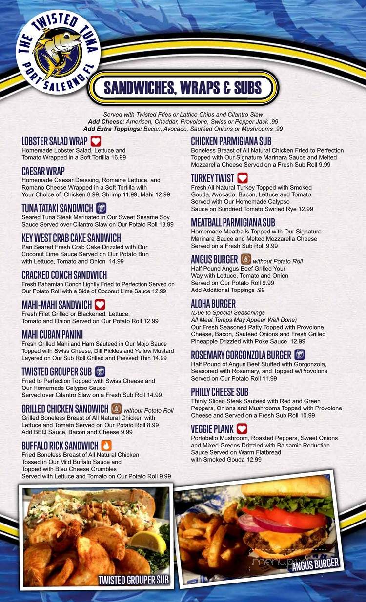 The Twisted Tun - Stuart, FL menu_pic