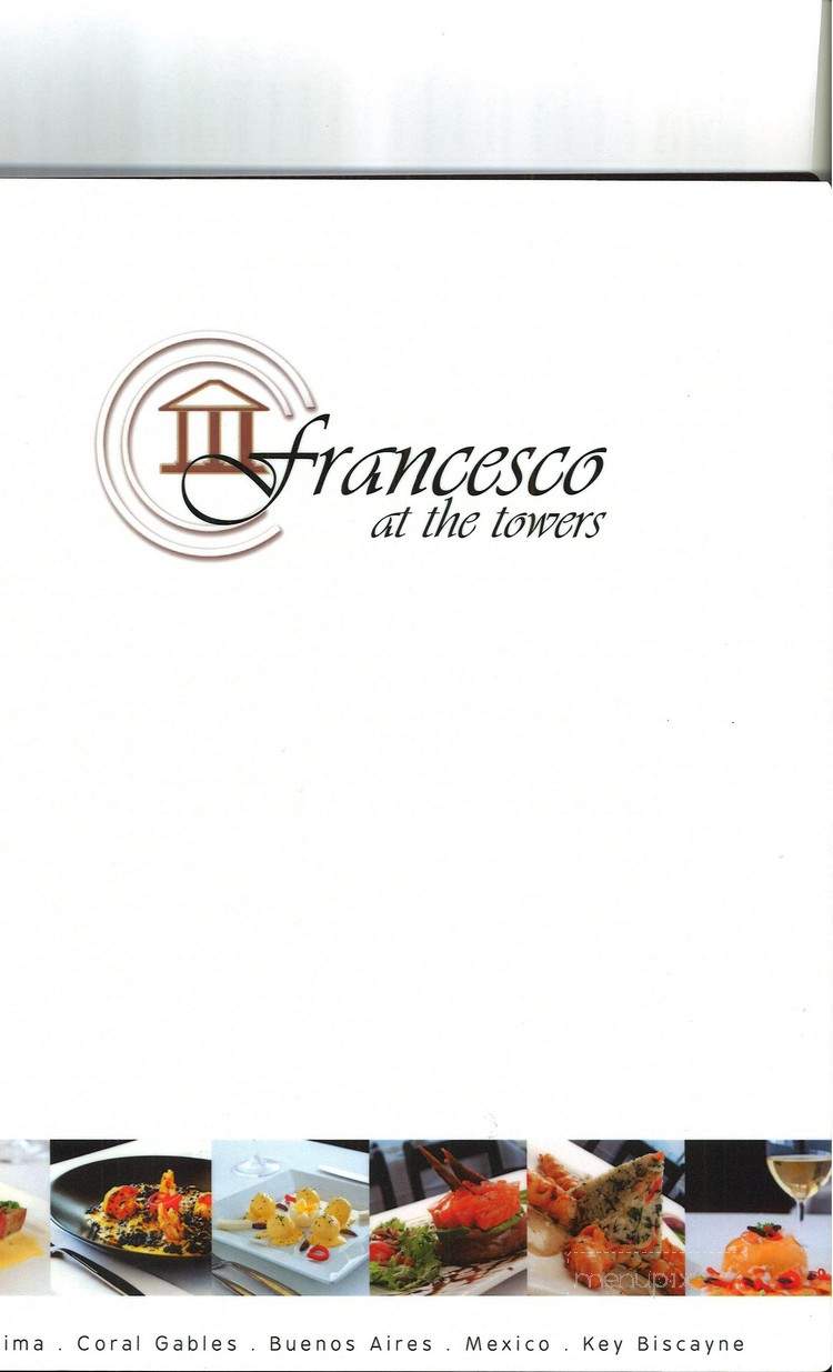 Francesco at the Towers - Key Biscayne, FL menu_pic