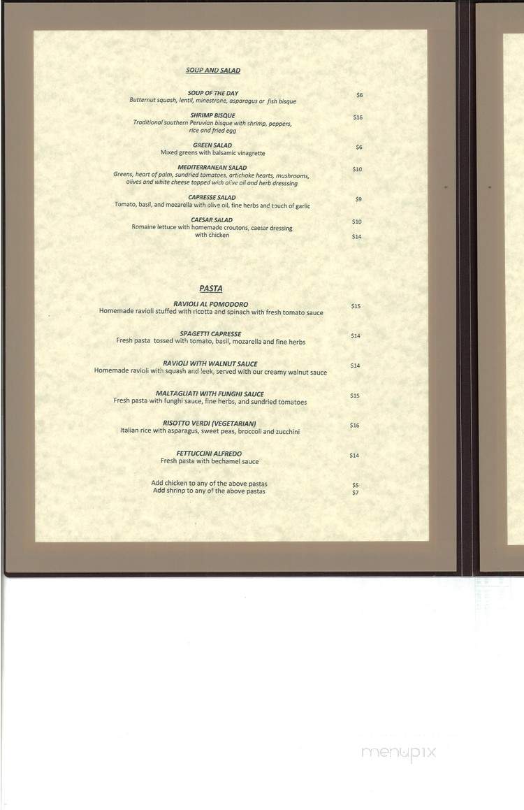 Francesco at the Towers - Key Biscayne, FL menu_pic
