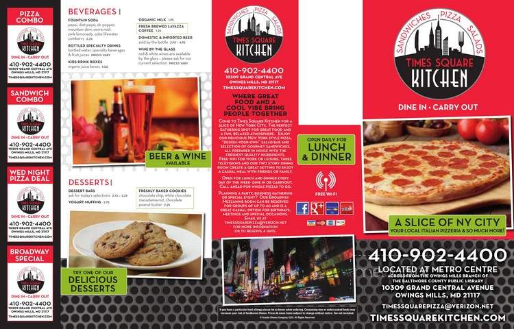 Time Square Kitchen - Owings Mills, MD menu_pic