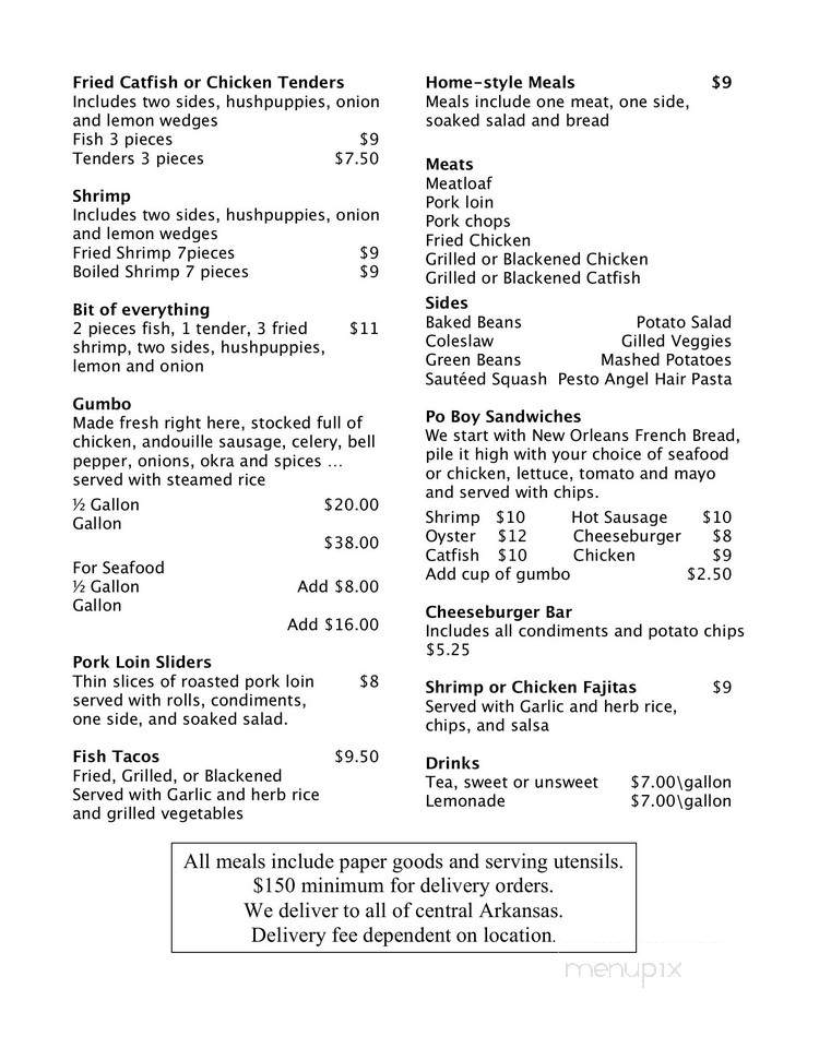 Lazy Pete's - Little Rock, AR menu_pic