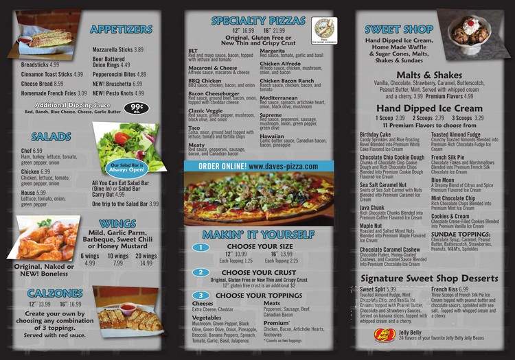Dave's Pizza - La Crosse, WI menu_pic