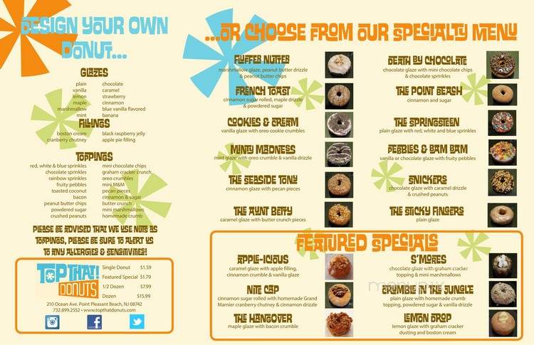 Top That! Donuts - Point Pleasant Beach, NJ menu_pic