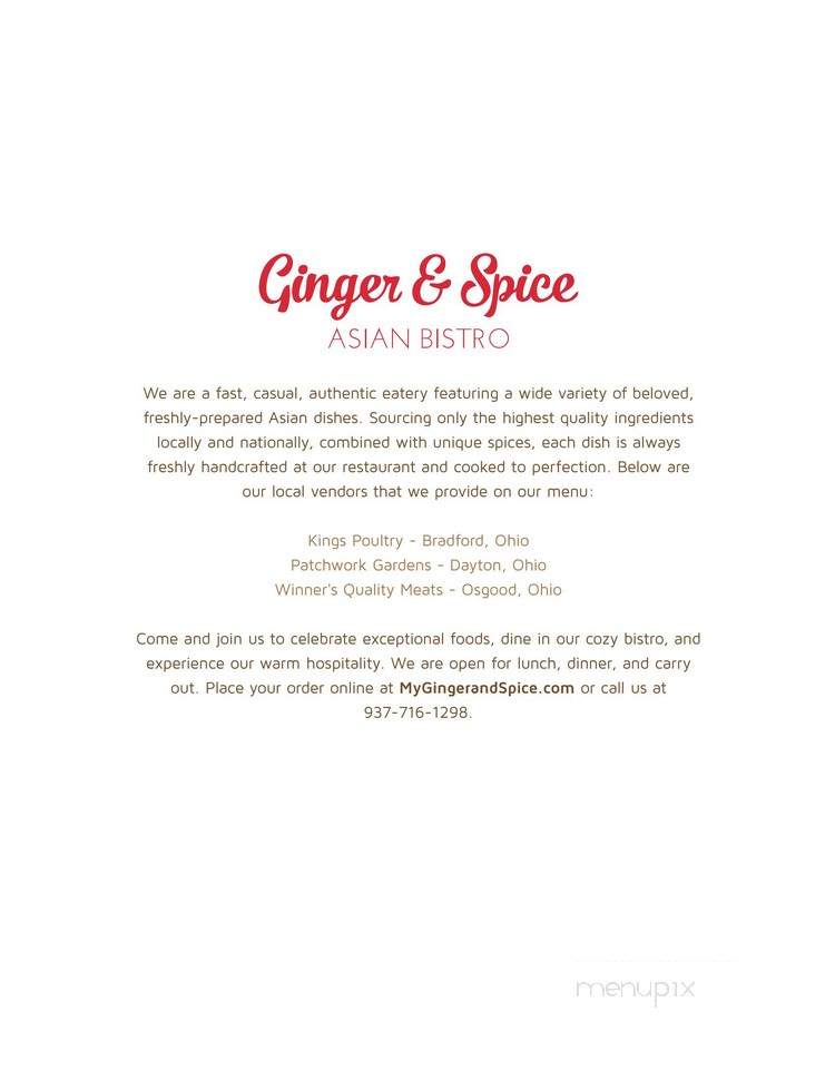 Ginger and Spice Asian Bistro - Dayton, OH