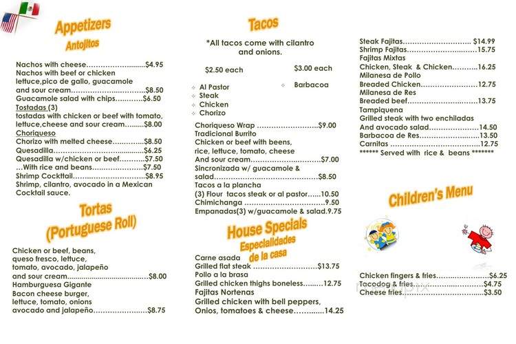 Tortilleria Rancho Grande - Stafford Township, NJ menu_pic