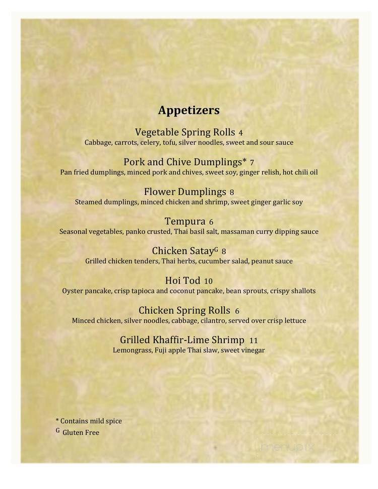 Nadias Thai Restaurant - Willow Grove, PA menu_pic