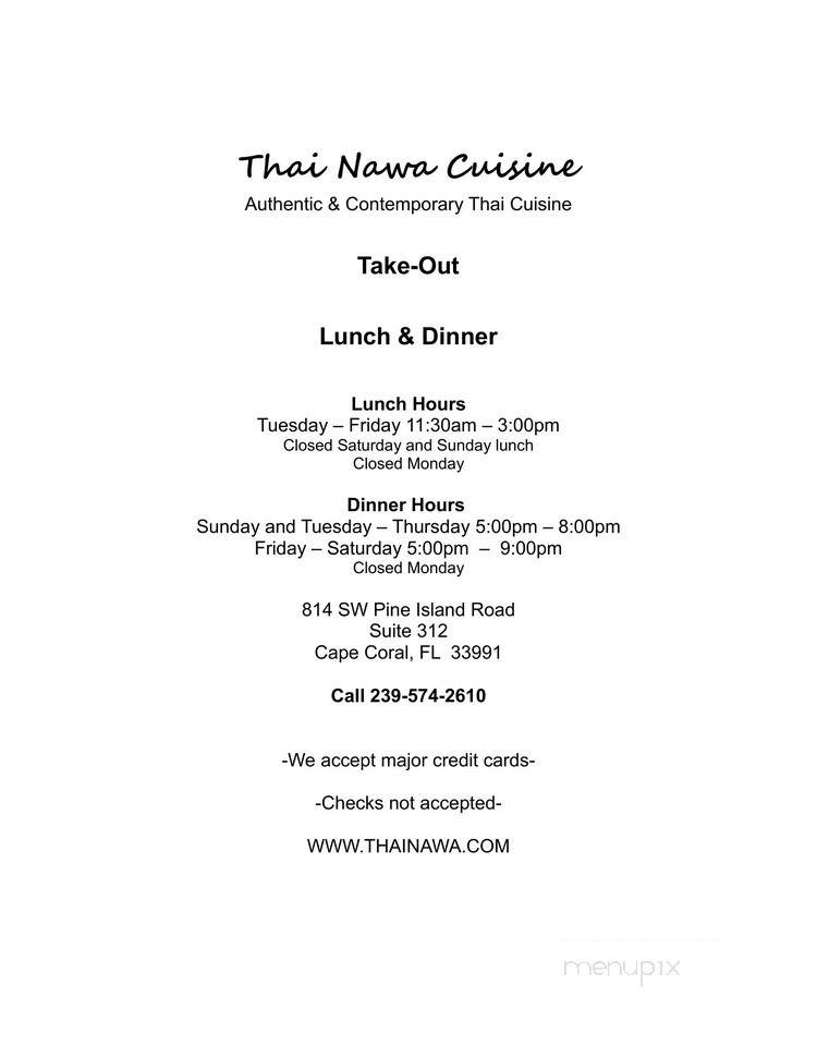 Thai Nawa Cuisine - Cape Coral, FL