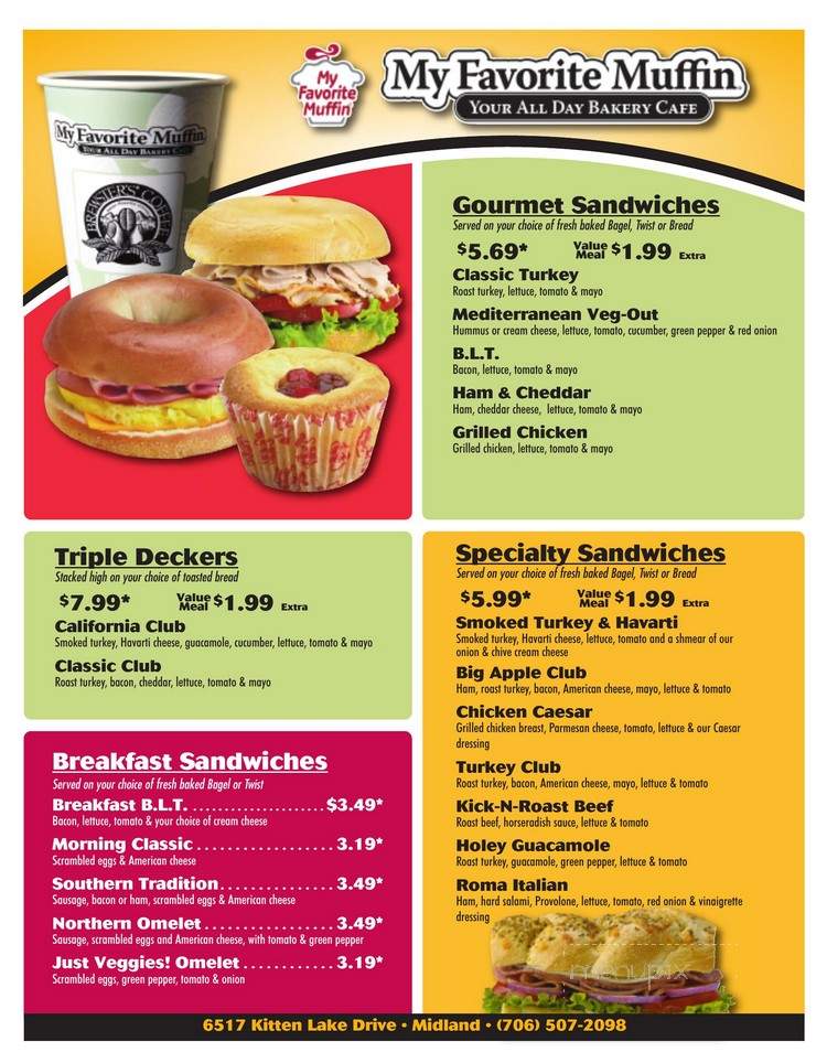 My Favorite Muffin - Columbus, GA menu_pic