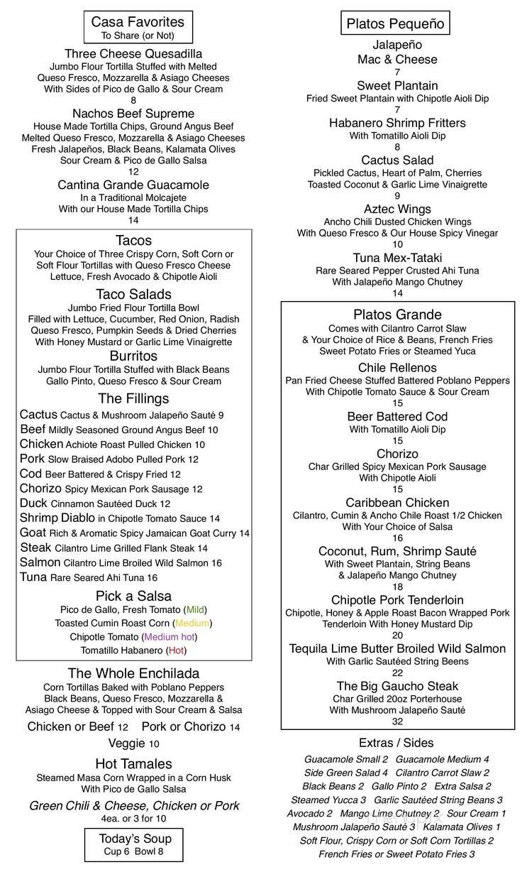 Cantina de Salsa - Cherry Valley, NY menu_pic