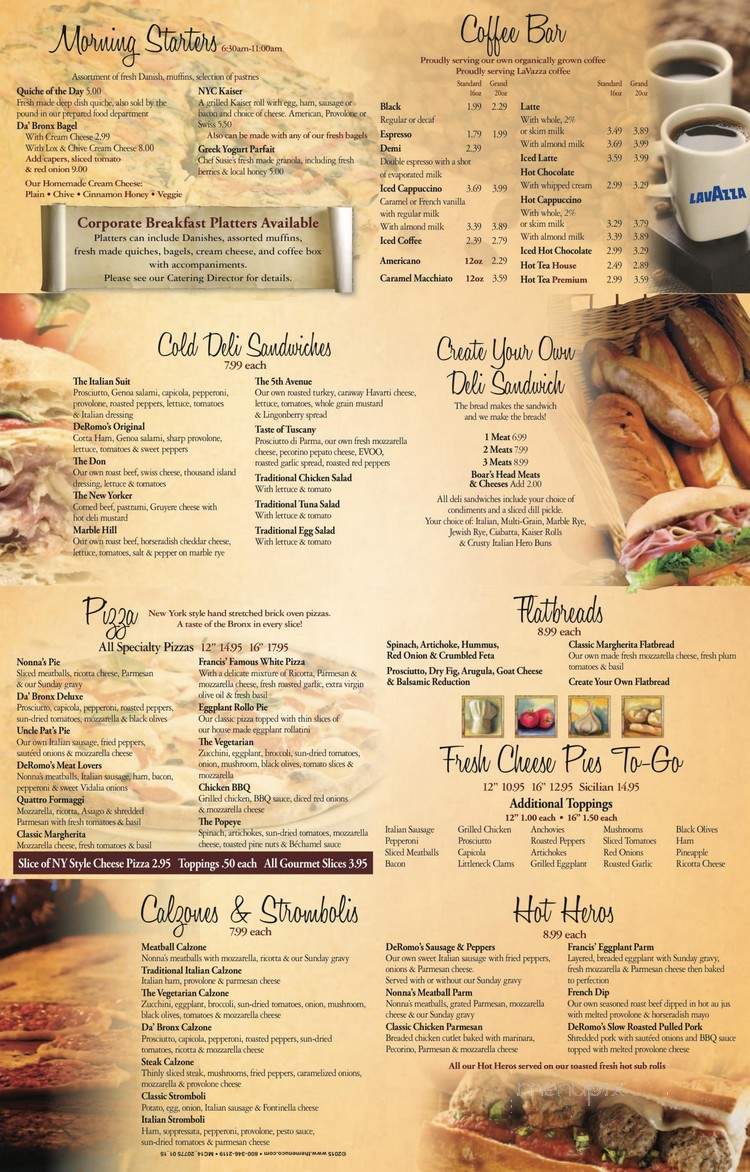 Deromo's Gourmet Market & Restaurant - Bonita Springs, FL menu_pic