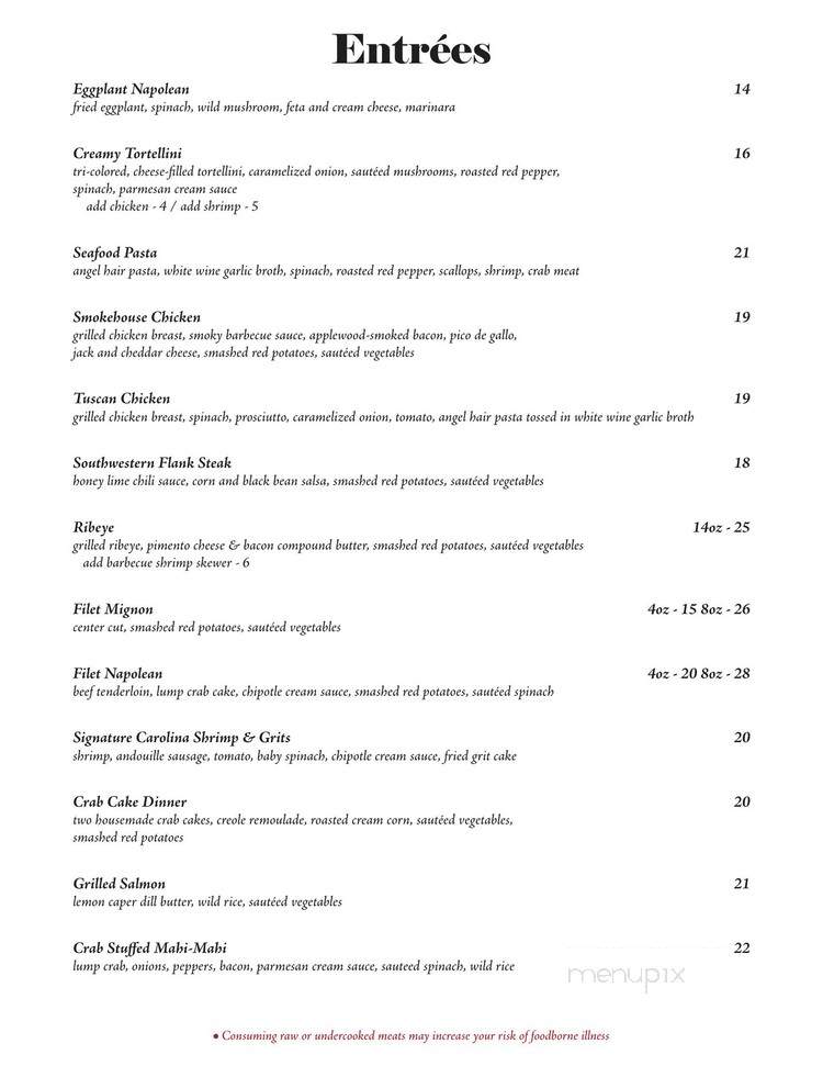 The Old Fourth Street Filling Station - Winston Salem, NC menu_pic