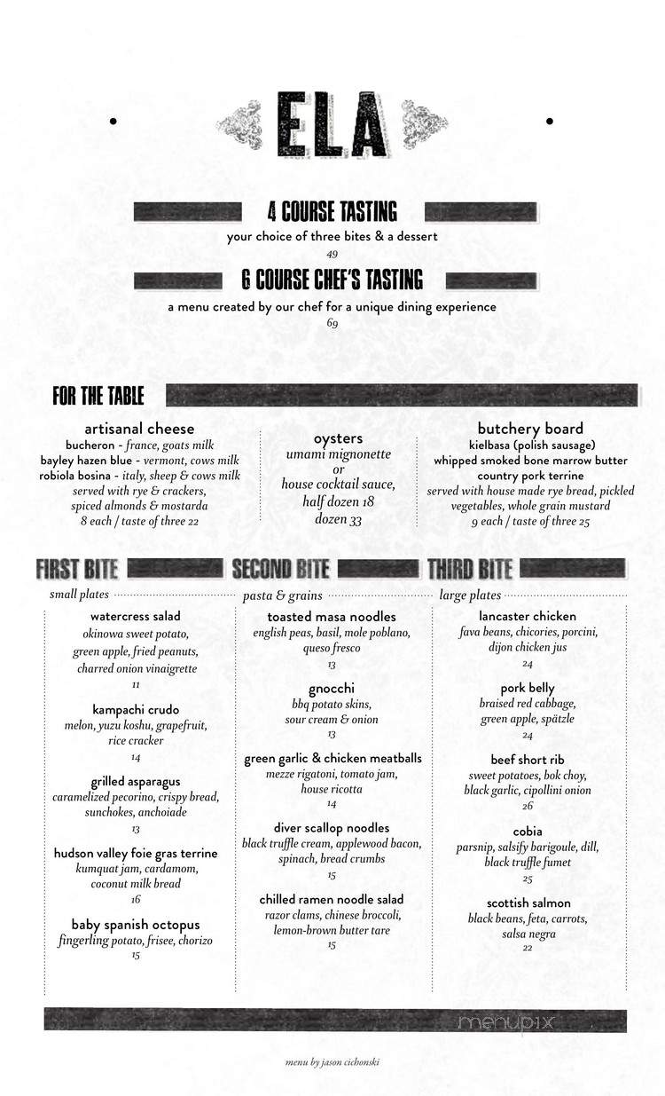 Ela - Philadelphia, PA menu_pic