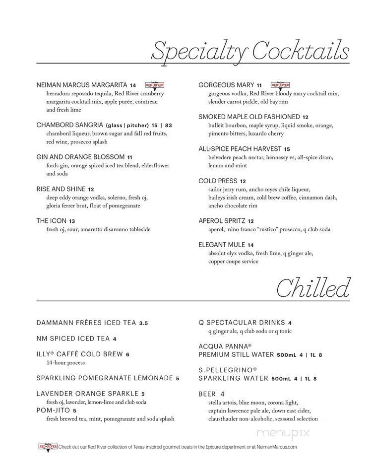 Mariposa (Zodiac) at Neiman Marcus - White Plains, NY menu_pic