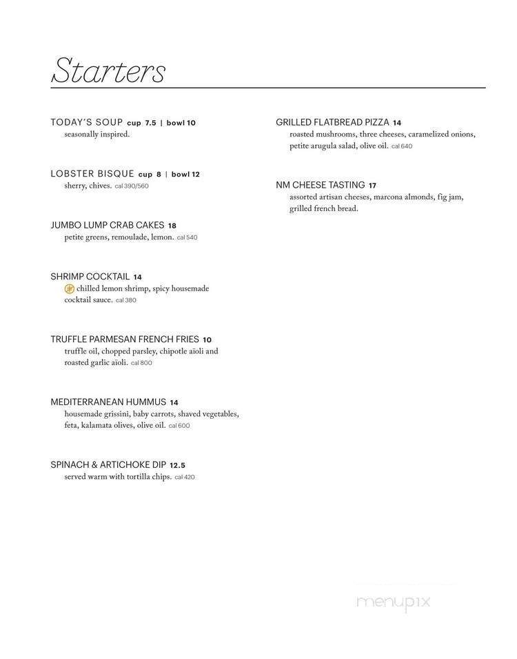 Mariposa (Zodiac) at Neiman Marcus - White Plains, NY menu_pic