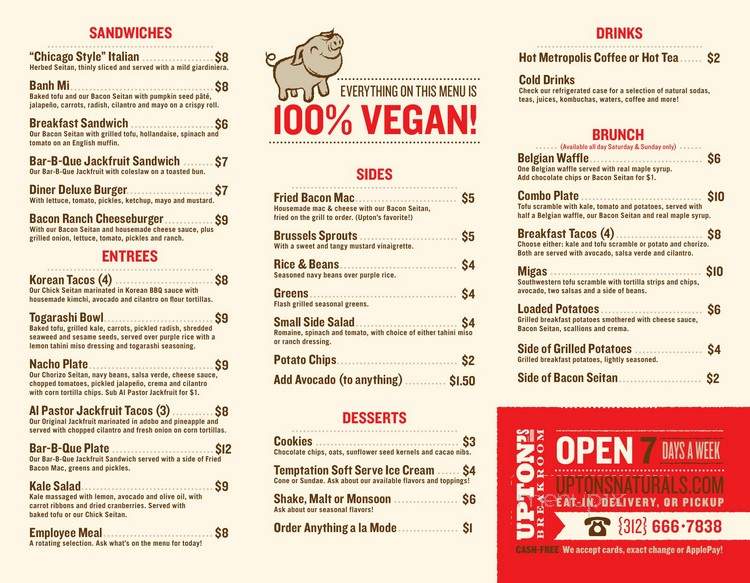 Upton's Breakroom - Chicago, IL menu_pic