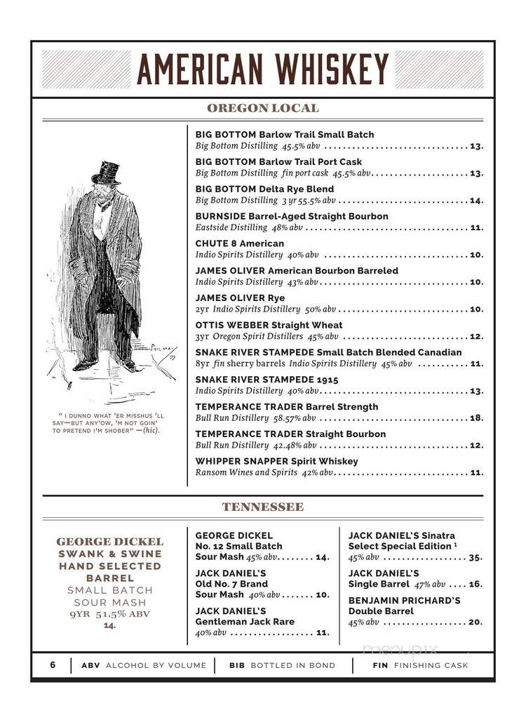 Swank & Swine - Portland, OR menu_pic