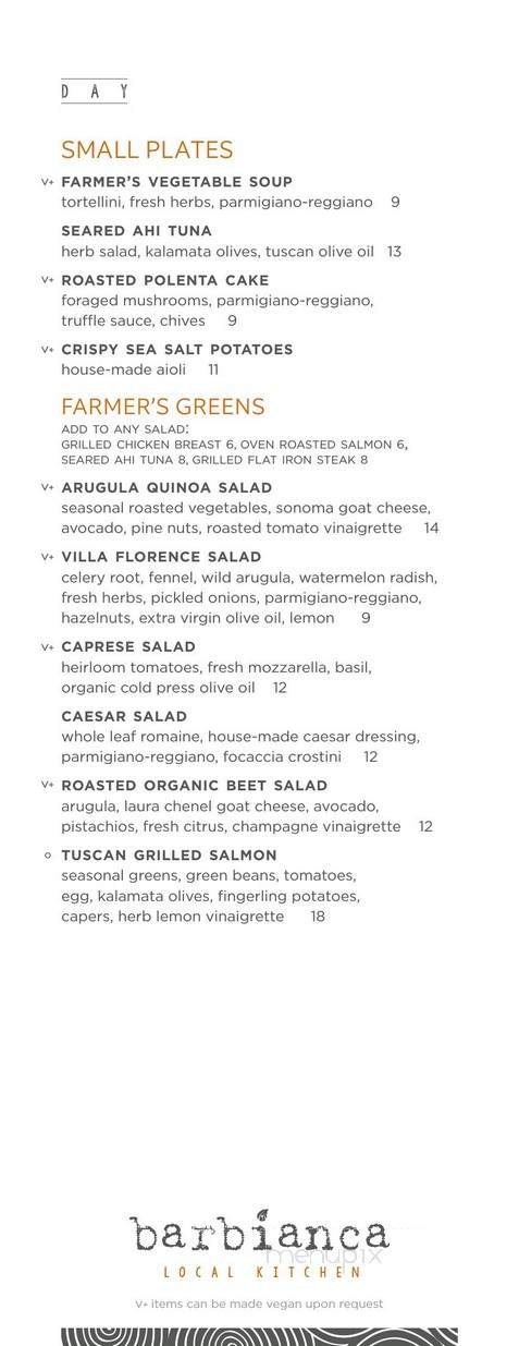 Barbianca Local Kitchen - Marina Del Rey, CA menu_pic