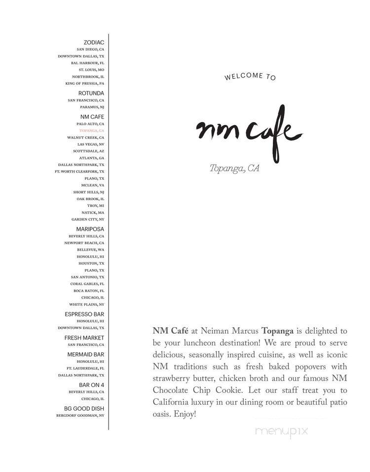 NM Cafe at Neiman Marcus Topanga - Canoga Park, CA