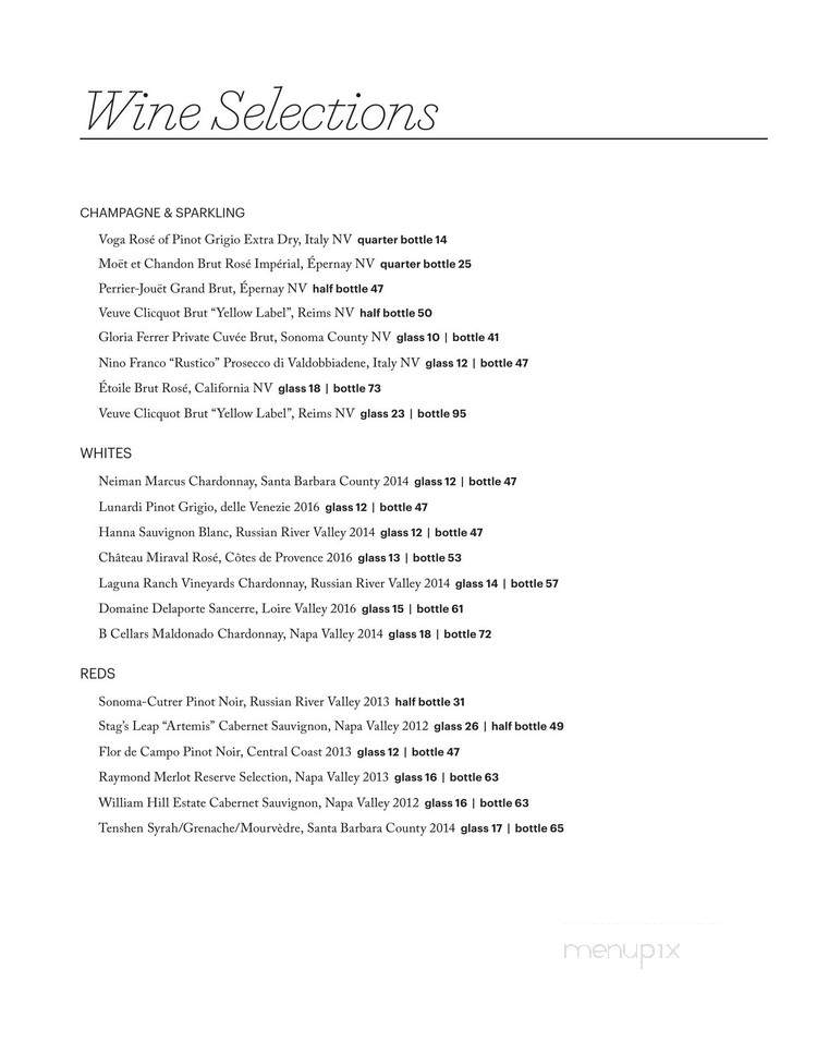 NM Cafe at Neiman Marcus Topanga - Canoga Park, CA menu_pic