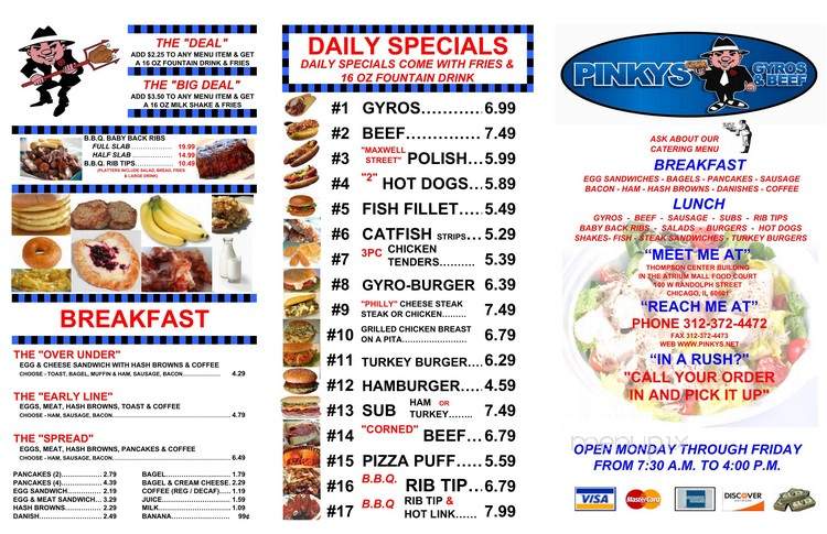Pinky's Gyros & Beef - Chicago, IL menu_pic