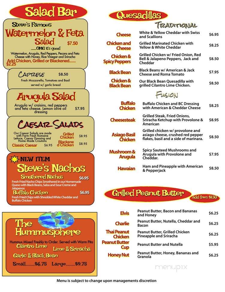 Steve's Grilled Cheese - Sea Isle City, NJ menu_pic