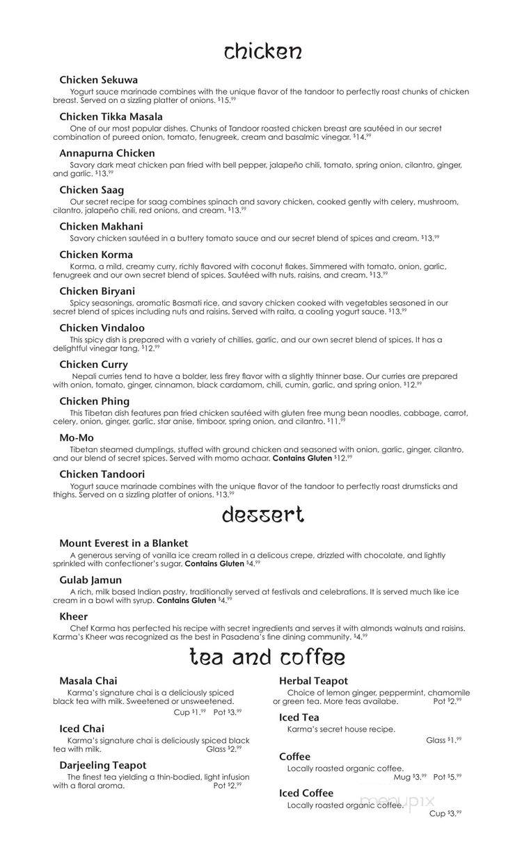 Himalayan Kitchen - Santa Barbara, CA menu_pic