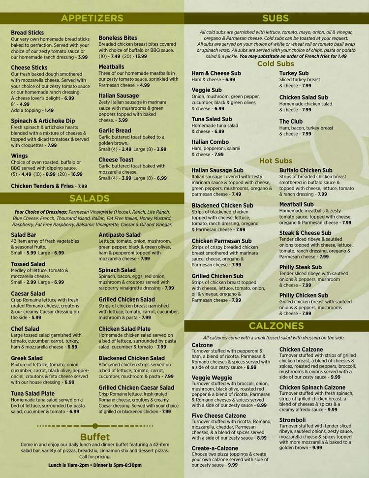 Maria's Italian Eatery - Morganton, NC menu_pic