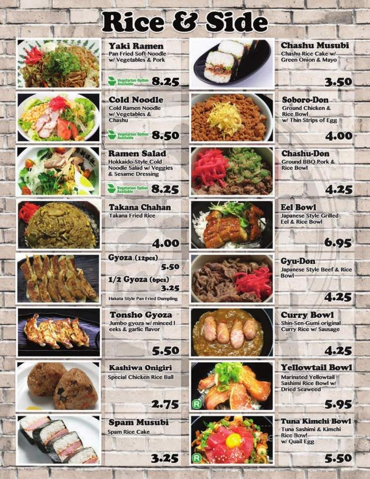Shin-Sen-Gumi Hakata Ramen - Los Angeles, CA menu_pic