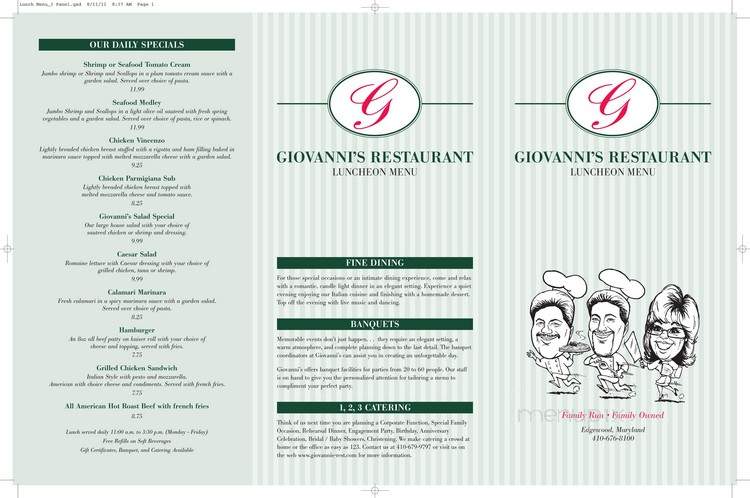 Giovanni's - Edgewood, MD menu_pic