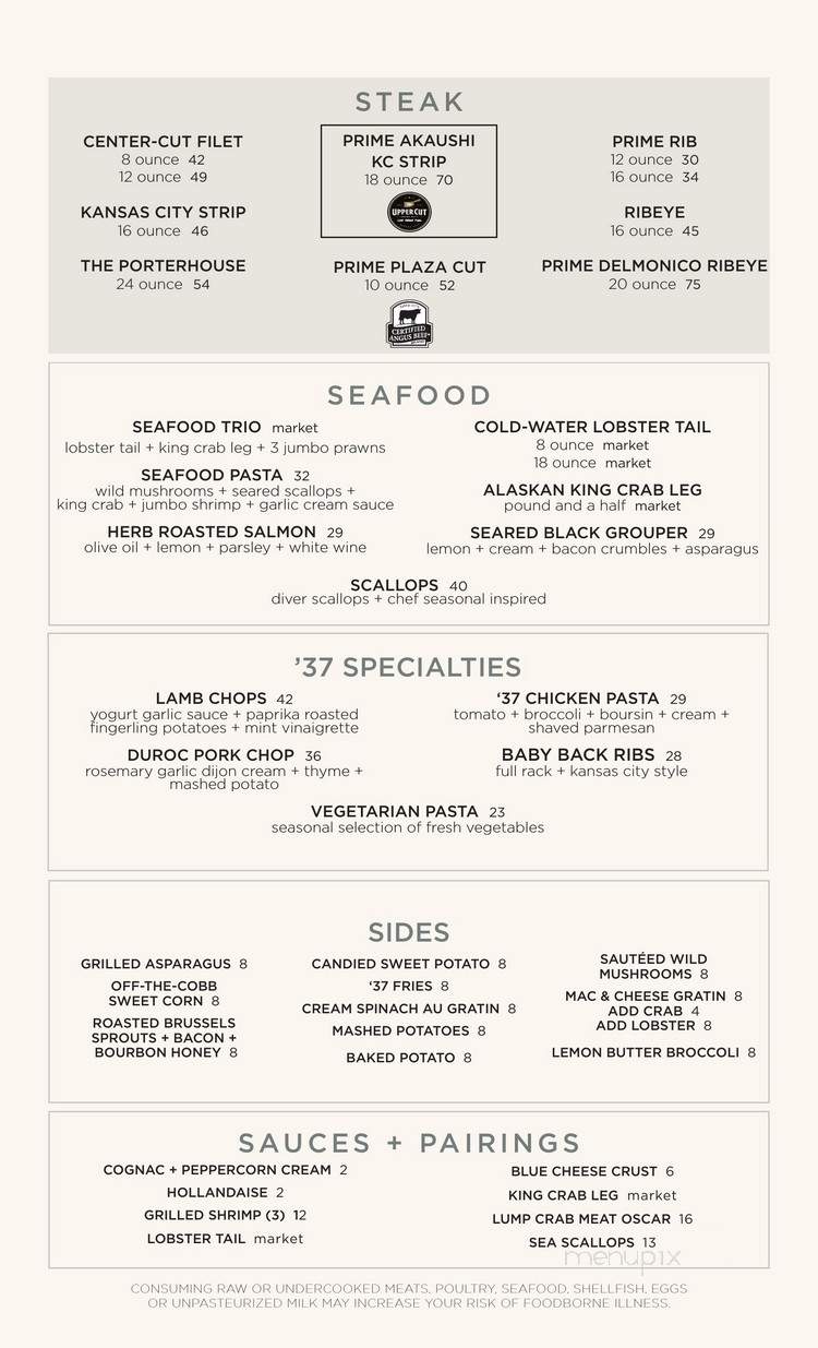 37 Steak - North Kansas City, MO menu_pic