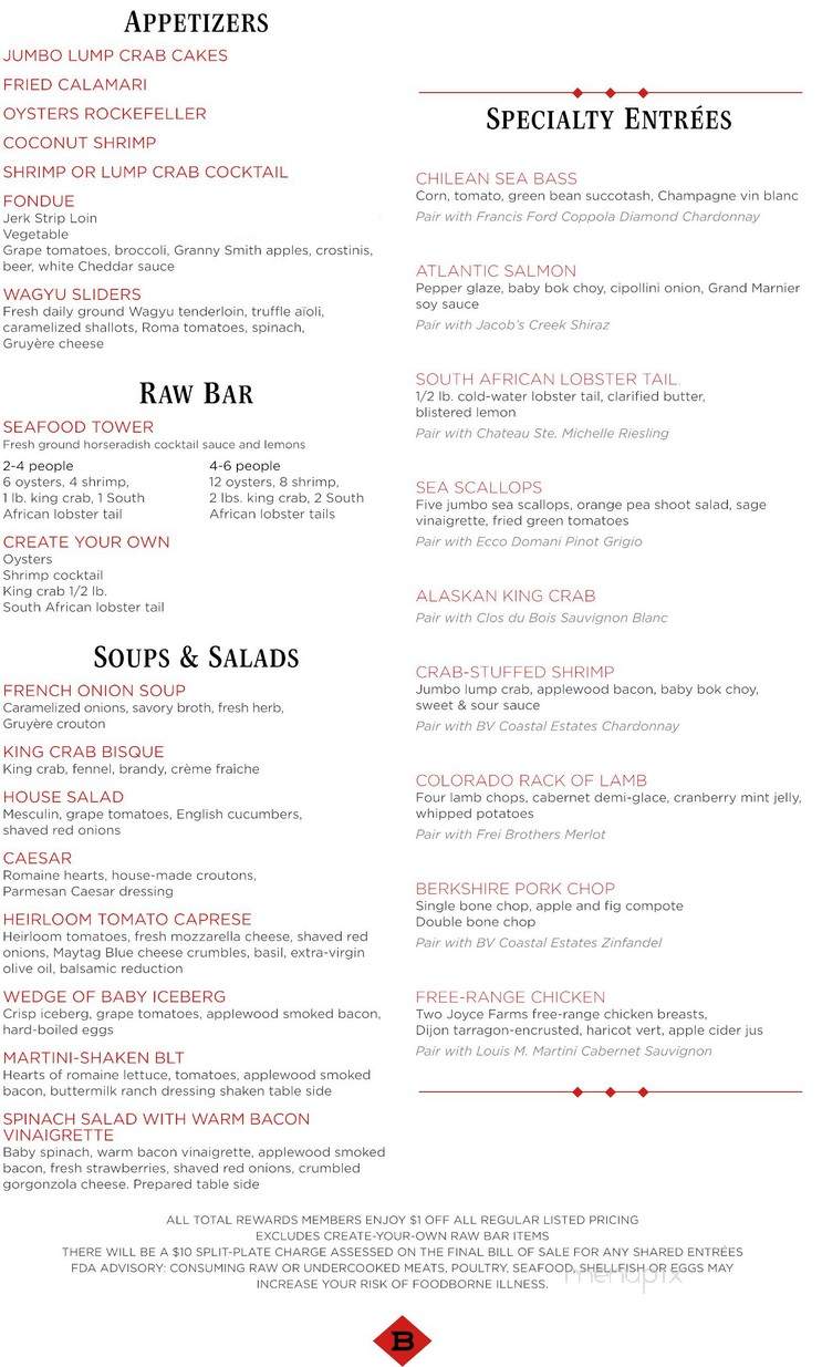 Jack Binion's Steakhouse - Inside the Horseshoe Casino - Robinsonville, MS menu_pic