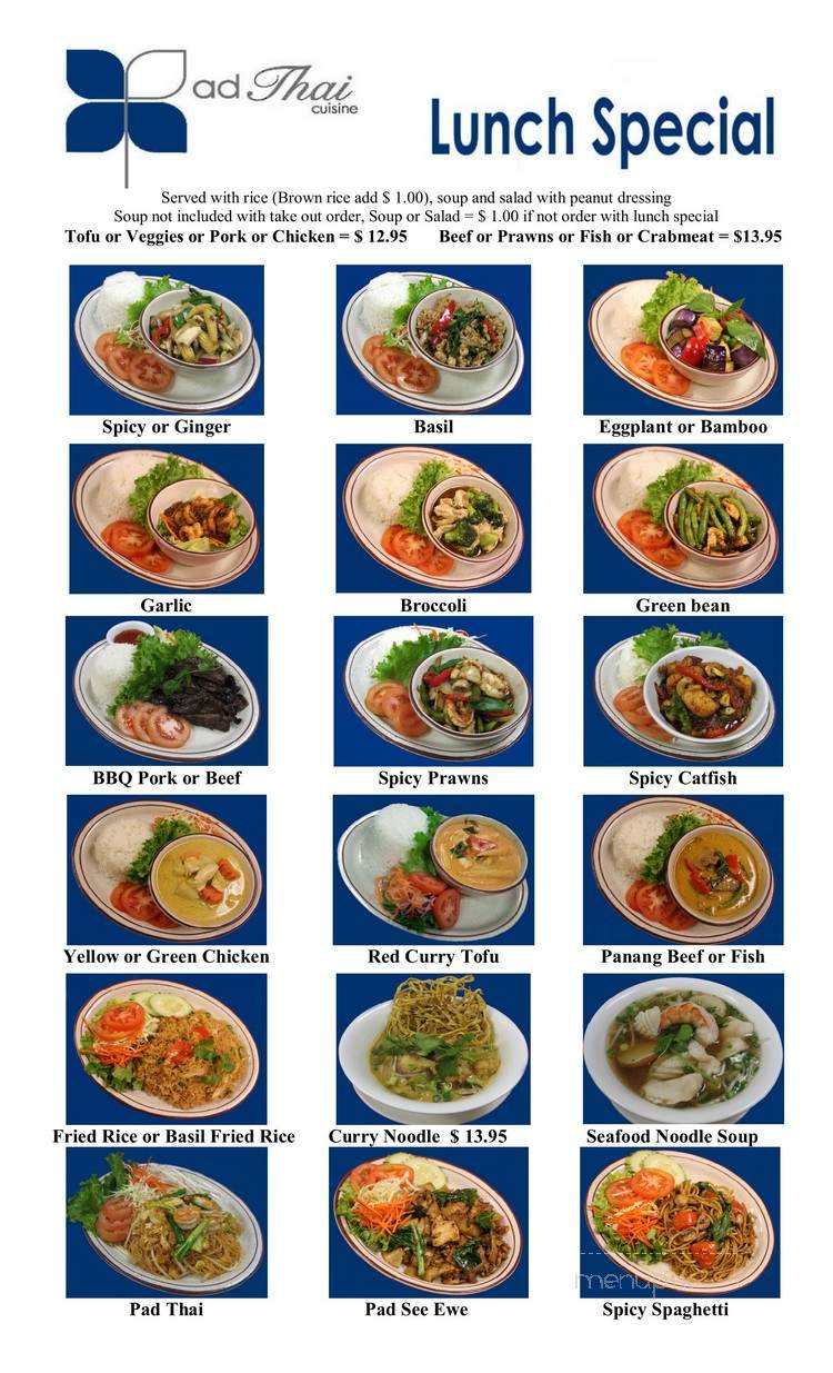 Pad Thai - Sunnyvale, CA menu_pic