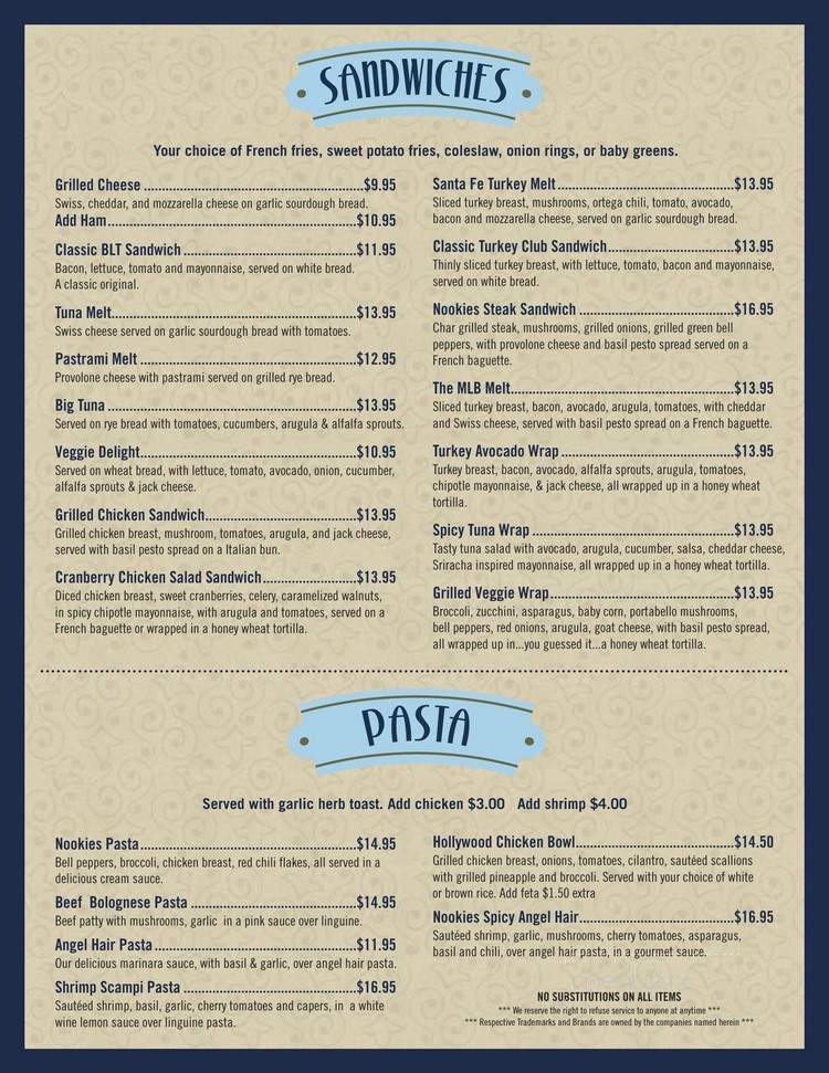 Nook - Encino, CA menu_pic