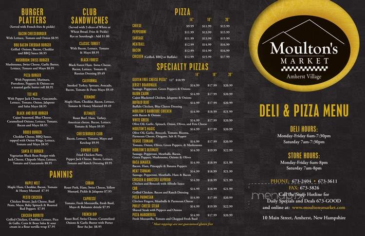 Moulton's Market - Amherst, NH menu_pic