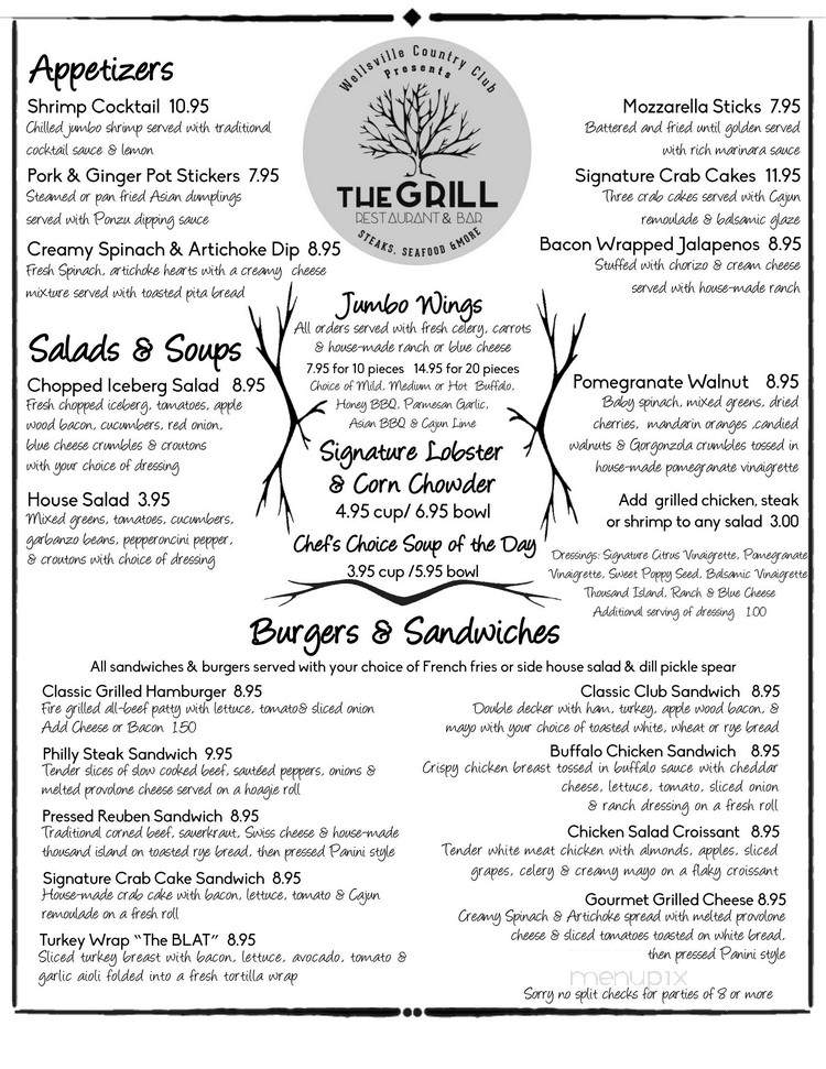 The Grill at Wellsville Country Club - Wellsville, NY menu_pic