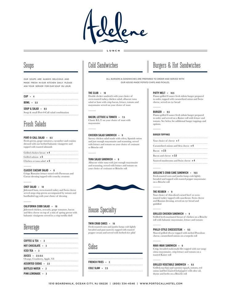 Port-O-Call Hotel - Ocean City, NJ menu_pic