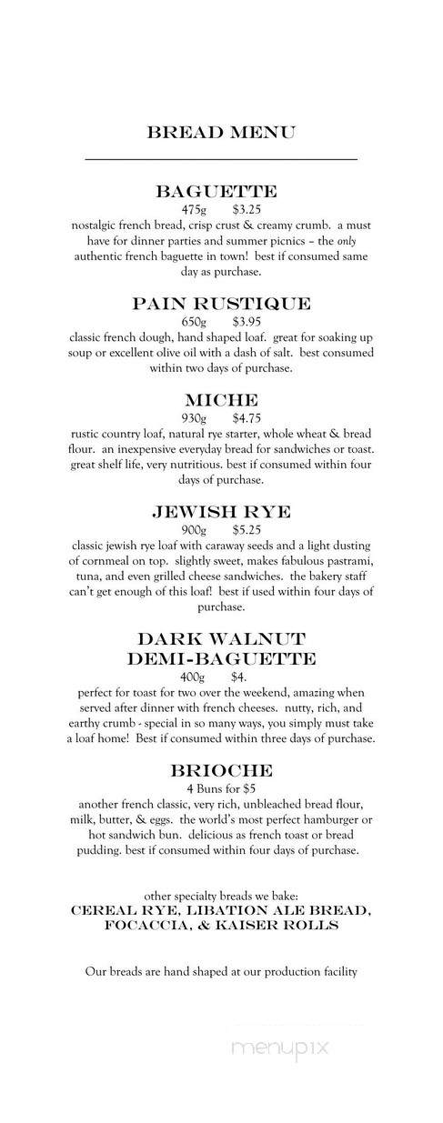 Sparrow Bakery Nwx - Bend, OR menu_pic