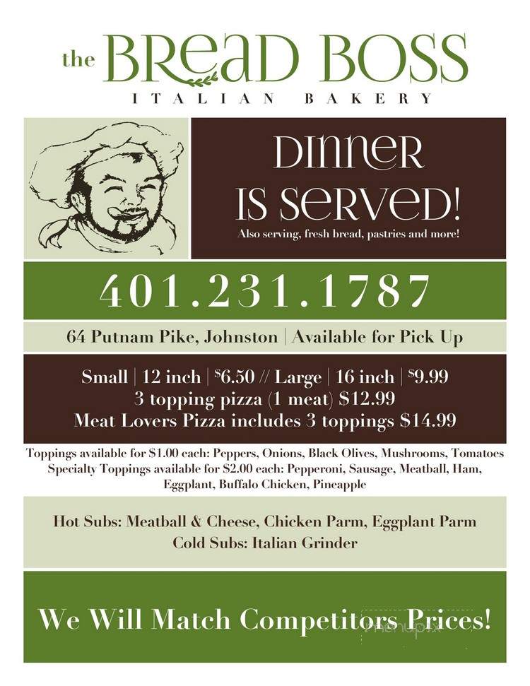 Bread Boss - Johnston, RI menu_pic