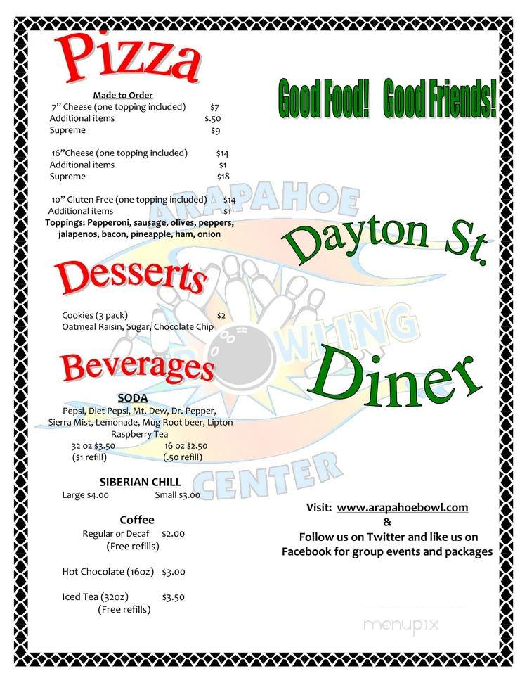 Arapahoe Bowling Center - Greenwood Village, CO menu_pic