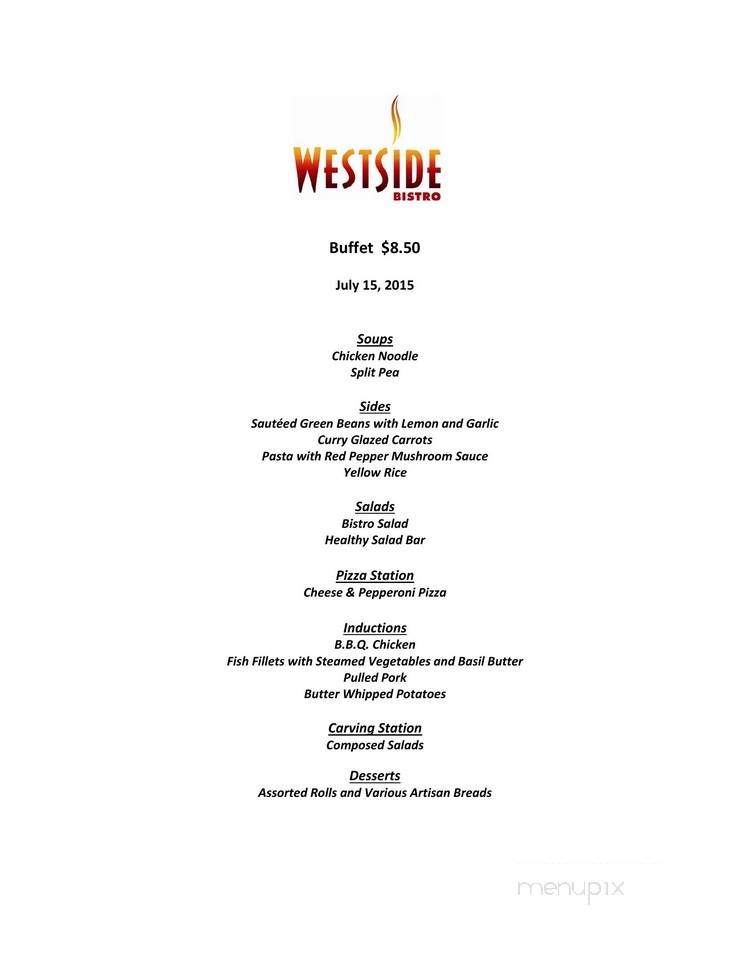 Westside Bistro - North Las Vegas, NV menu_pic