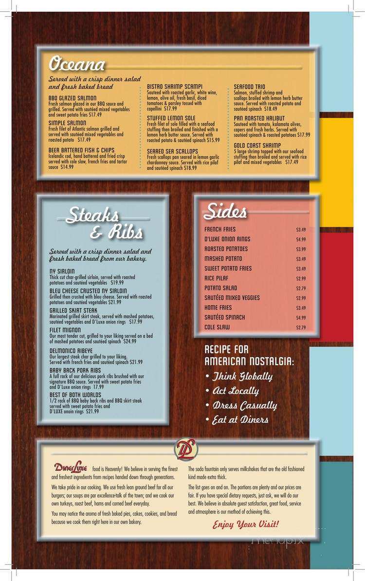Dinerluxe - New Milford, CT menu_pic