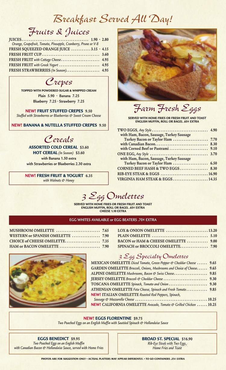 Red Bank Diner - Red Bank, NJ menu_pic