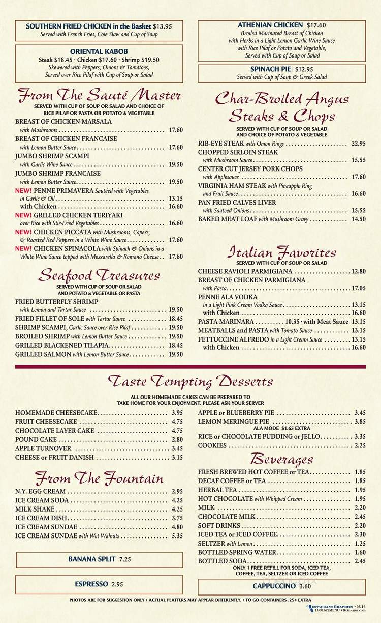 Red Bank Diner - Red Bank, NJ menu_pic