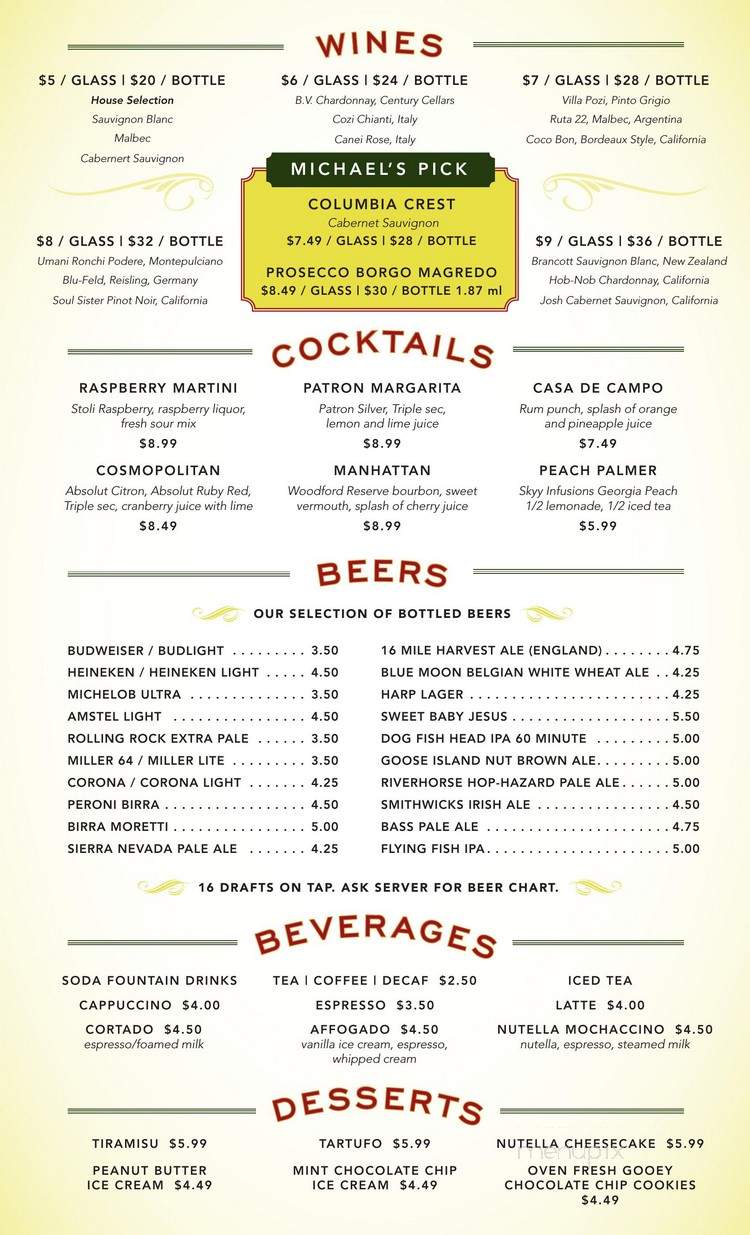 Rossi's Bar and Grill - Hamilton Township, NJ menu_pic