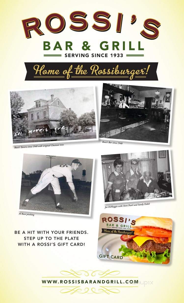Rossi's Bar and Grill - Hamilton Township, NJ menu_pic